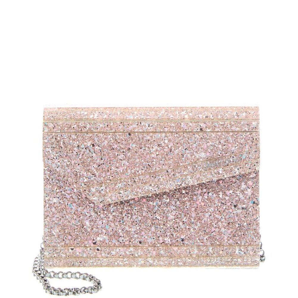 Jimmy Choo Candy Acrylic & Leather Clutch, Pink